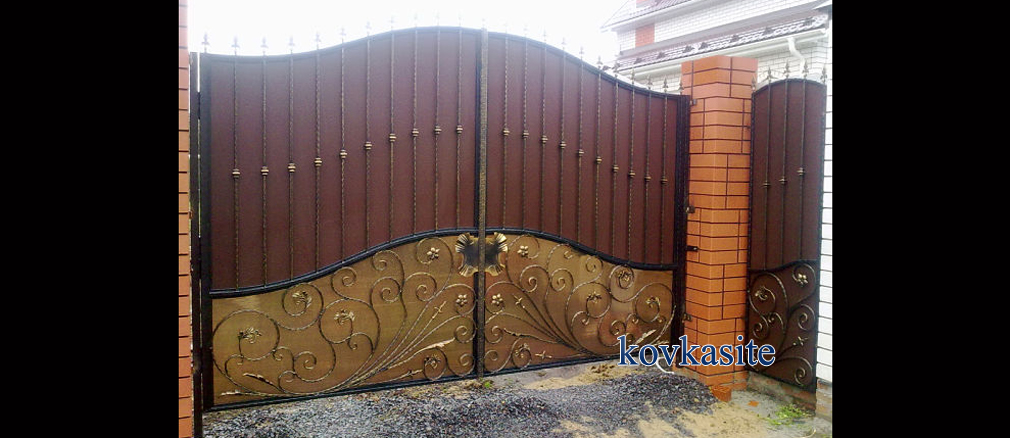 распашные откатные ворота в москве №20